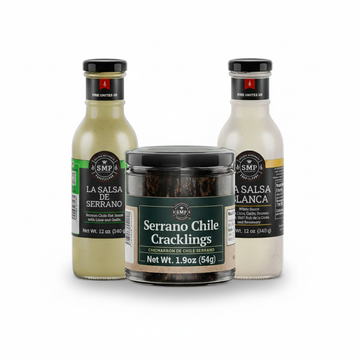 Pack Serrano Chile Crackling + Salsa Blanca SMP + Salsa Serrano SMP