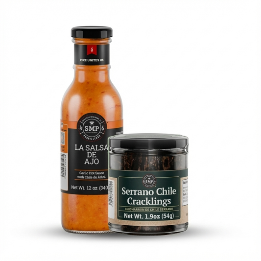 Pack SMP Serrano Chile Cracklings + SMP La Salsa de Ajo