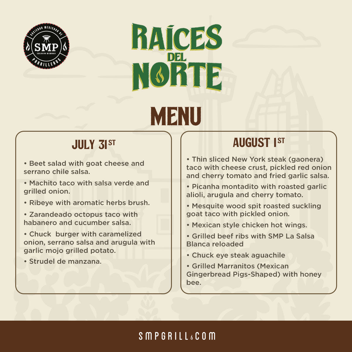 Menu background