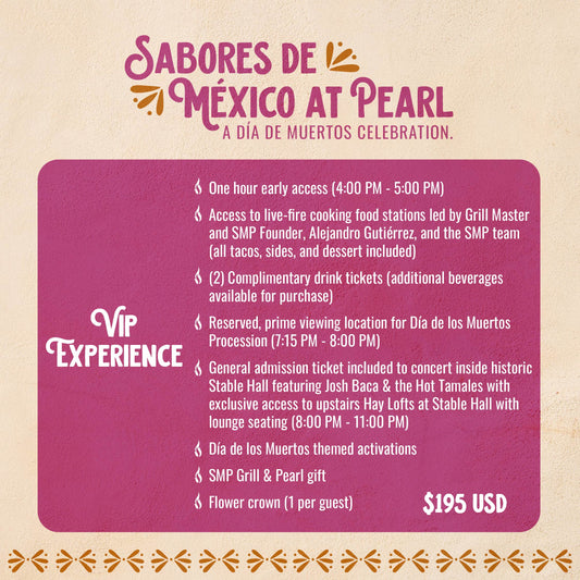 Sabores de México at Pearl: A Día de Muertos  Celebration | Pearl’s historic Stable Hall | November 2, 2025